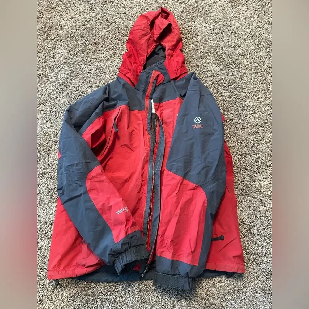 The Northface Summit Series Mens XL Red Gore-Tex Shell Jacket, used condition